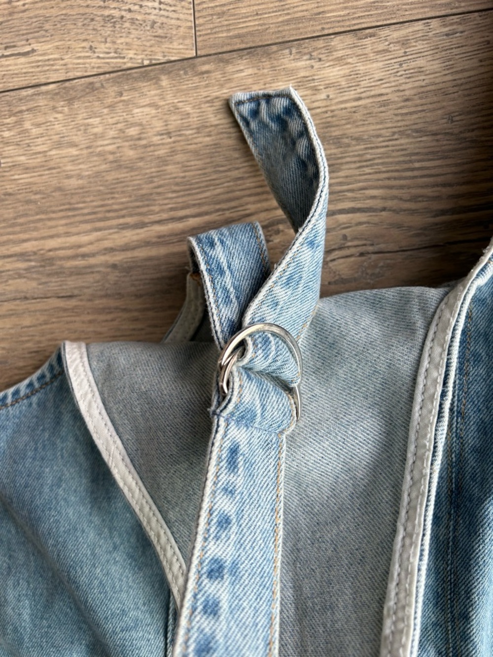 We the Free Denim Short Overalls Romper - Blue - Picture 6 of 9